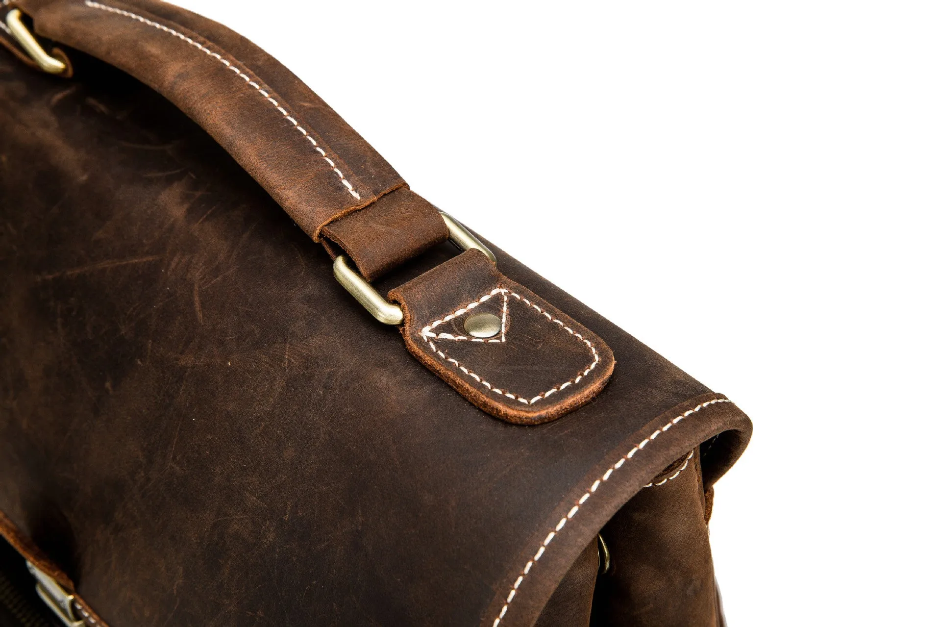 Handmade Cowhide Leather Laptop Backpack