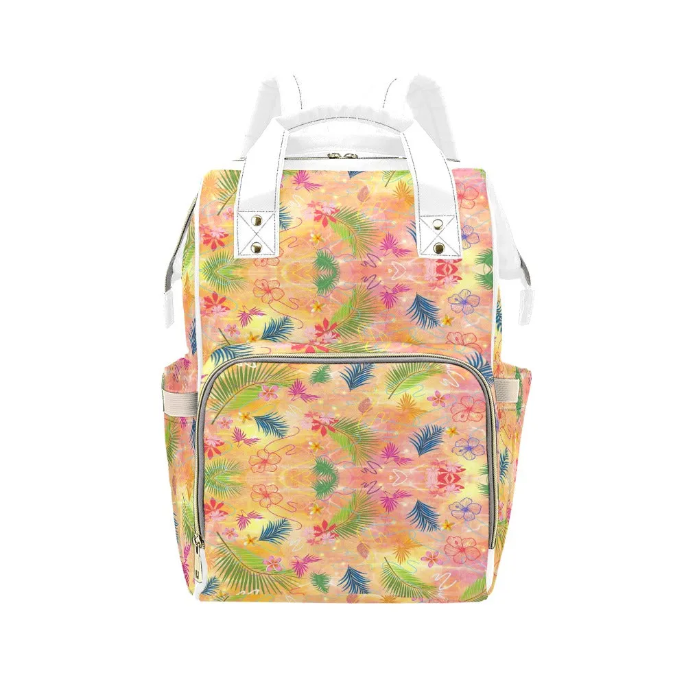 Hawaiian Gold Multi Function Backpack with White Handles