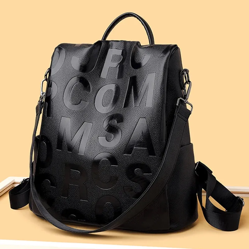 High-Quality Soft Leather Backpack for Women