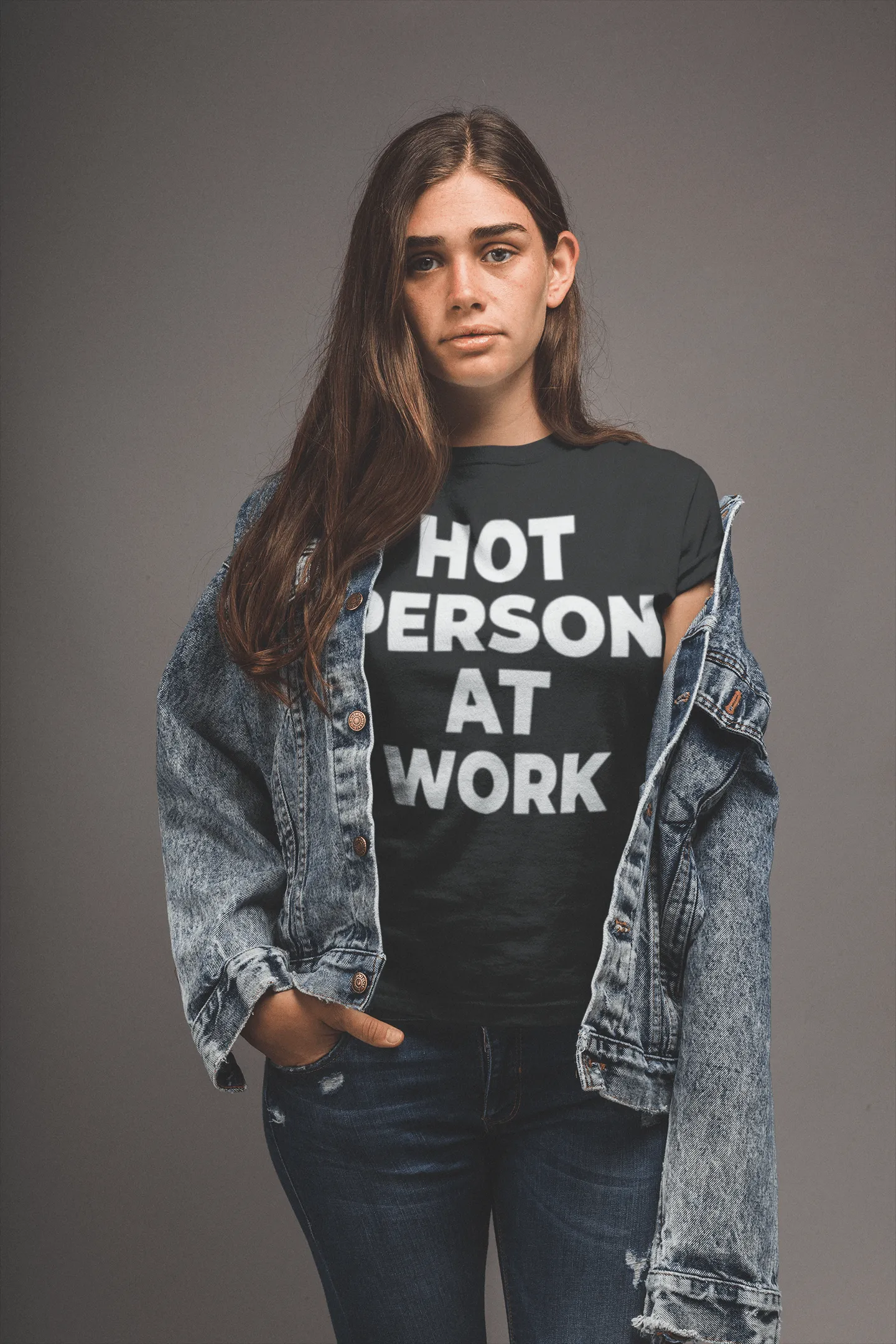 Hot Person at Work T-shirt Ultra Short 100% Cotton Short Sleeve Unisex Tee