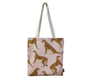 House of Omaya Leopard Print Canvas Tote Bag 34x36 cm.