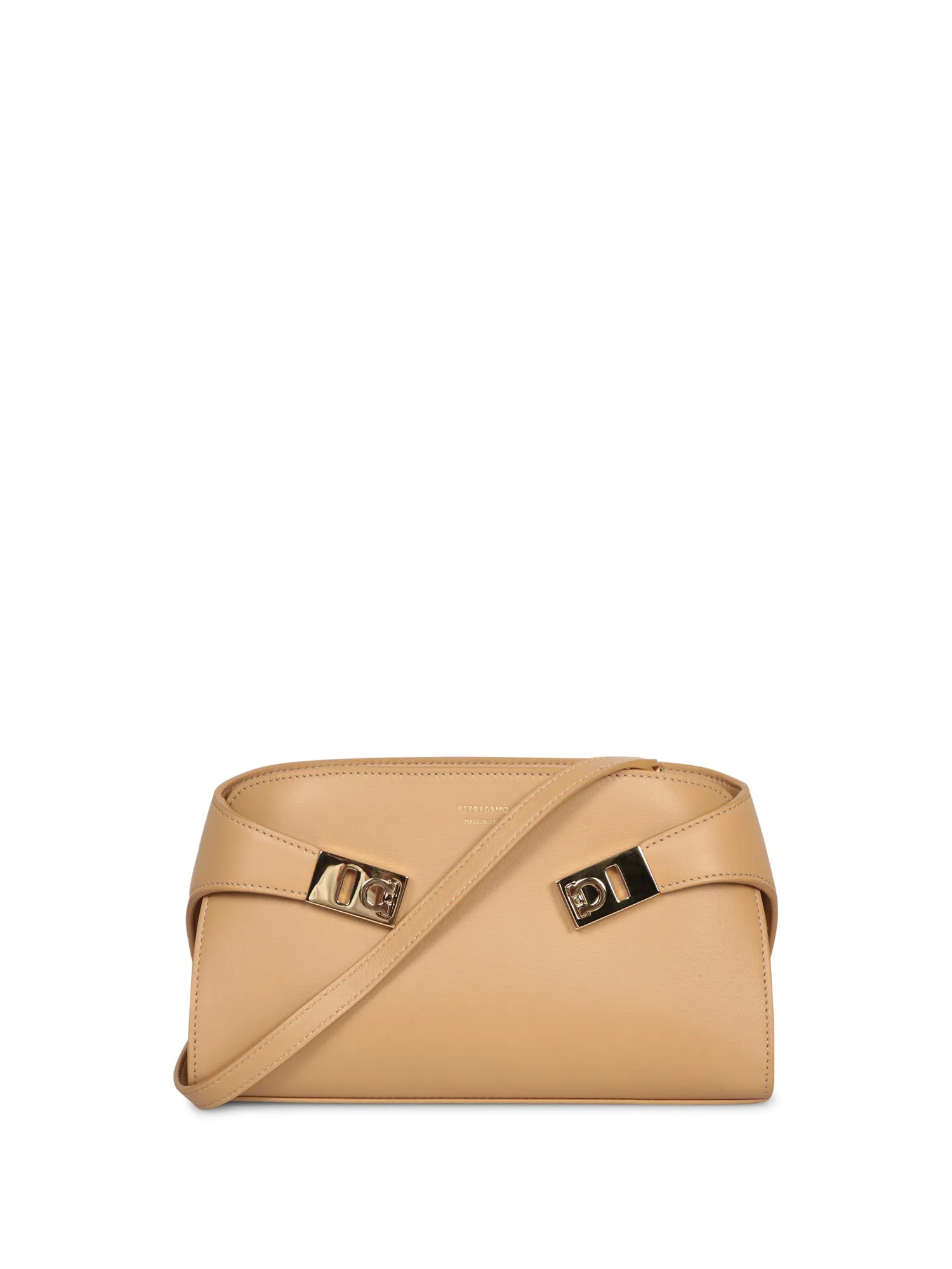 Hug Mini Beige Leather Bag