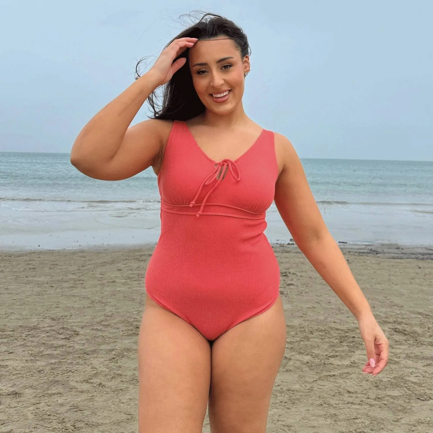 I'll Be Right Here Swimsuit - Coral