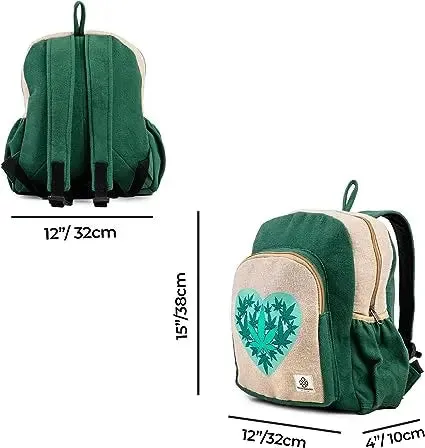 Introducing the "Ganja Heart Hemp Backpack": Where Style Meets Sustainability