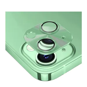 iPhone 15 / iPhone 15 Plus aluminum camera lens protector full protection with bulletproof glass - green