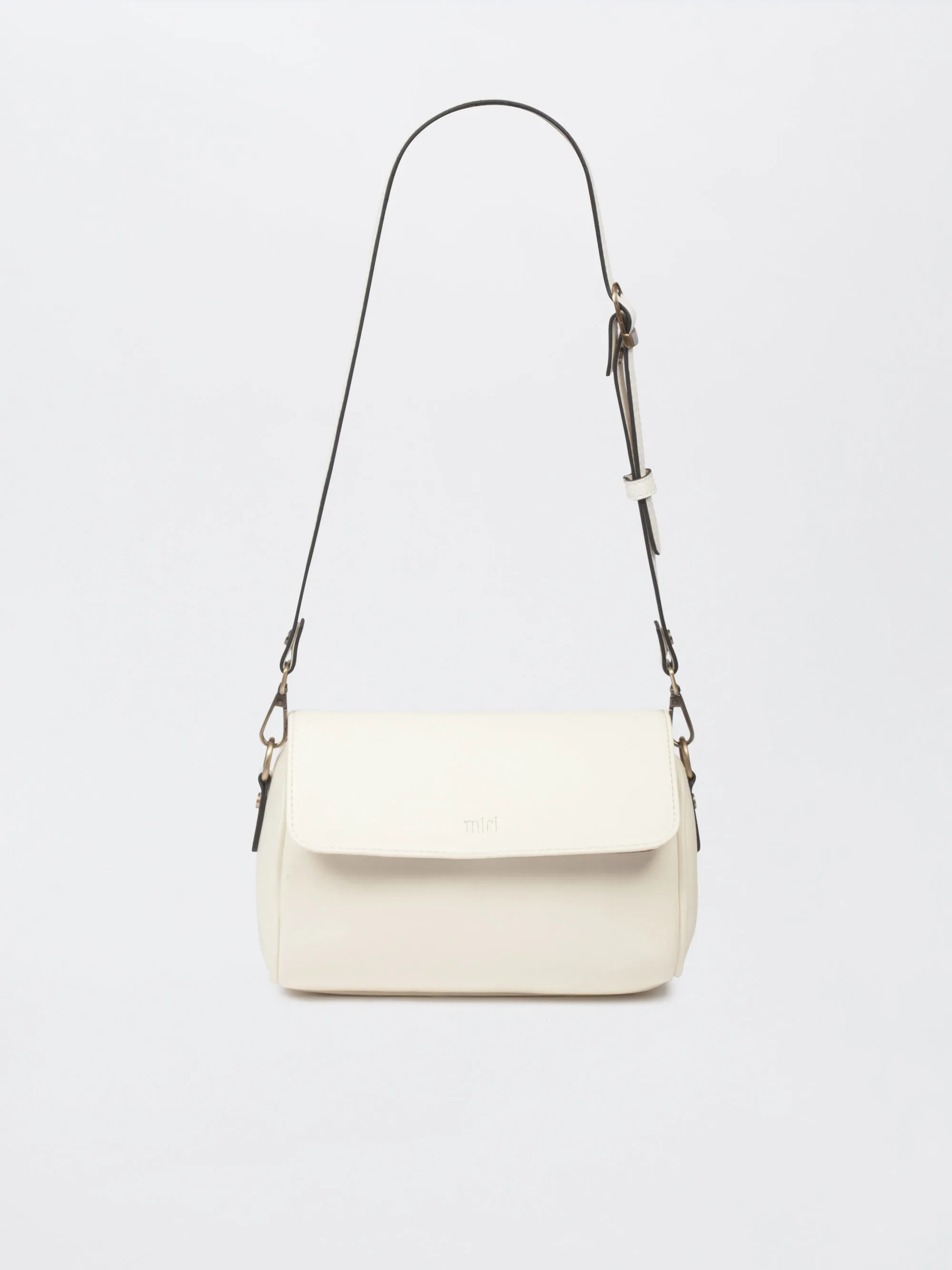 Ivory White Retro Style Flap Sling