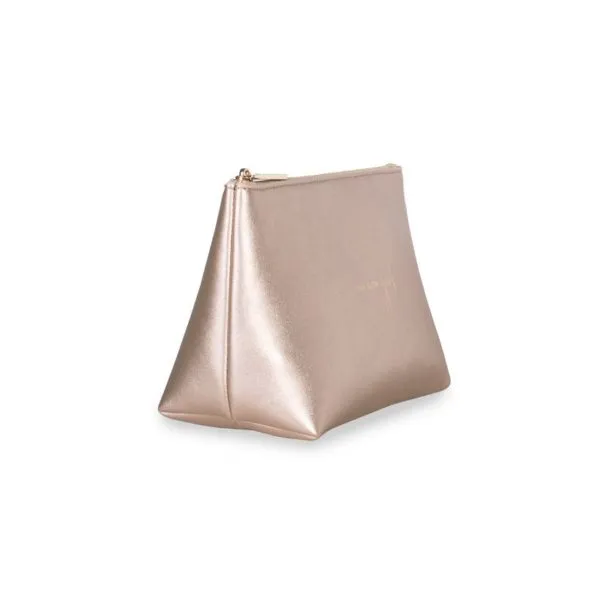 Katie Loxton Make Up Bag You Glow Girl Metallic Rose Gold