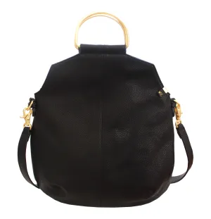 Kayla Foldover Tote in Black