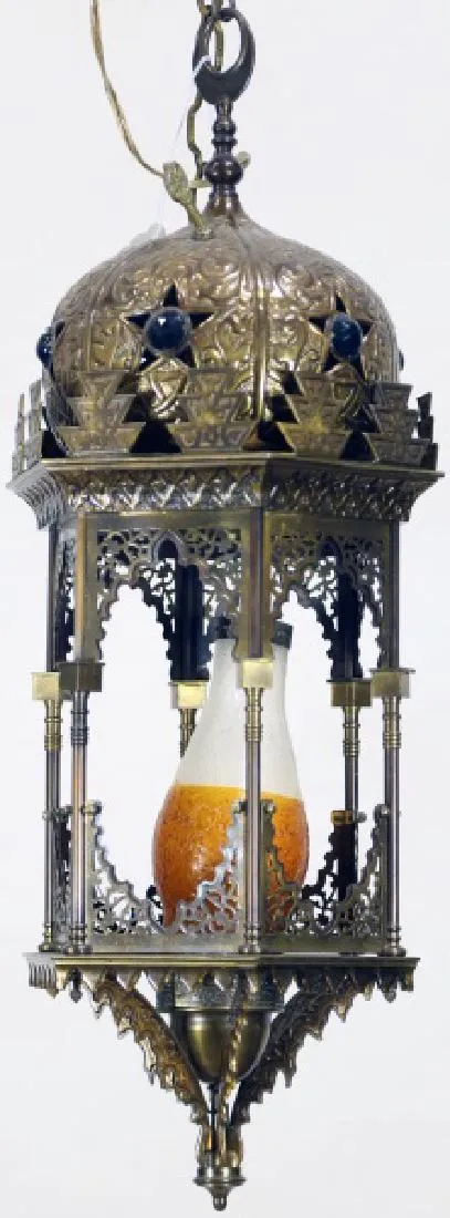 Lantern, Brass, Hanging Moorish, Beautiful!!