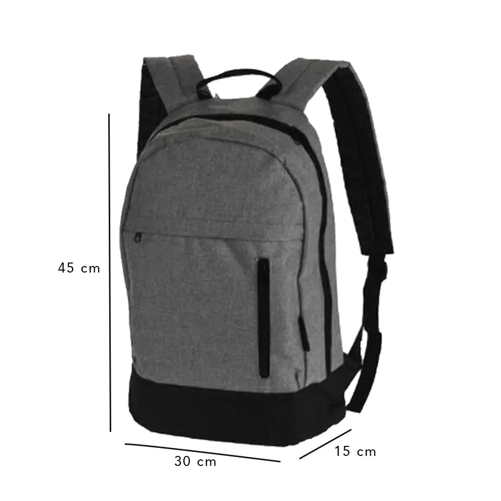 Laptop Backpack - Black and Grey Design - 18 Litres