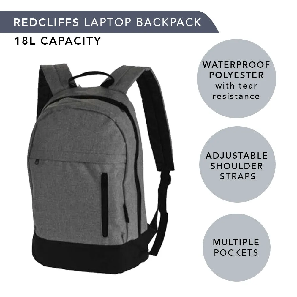 Laptop Backpack - Black and Grey Design - 18 Litres