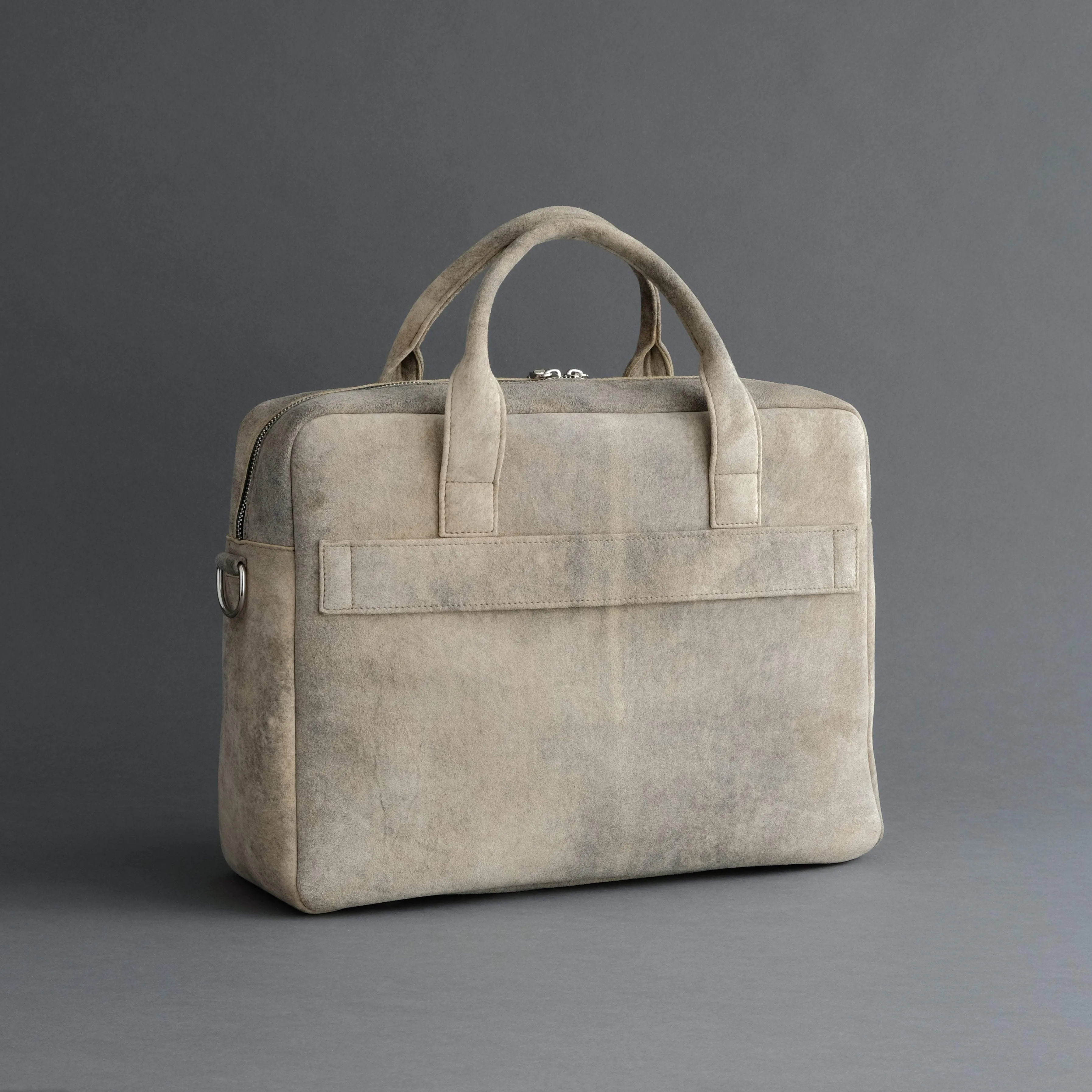 Laptop Carrying Bag Made From Desert Sand Goatskin Suede