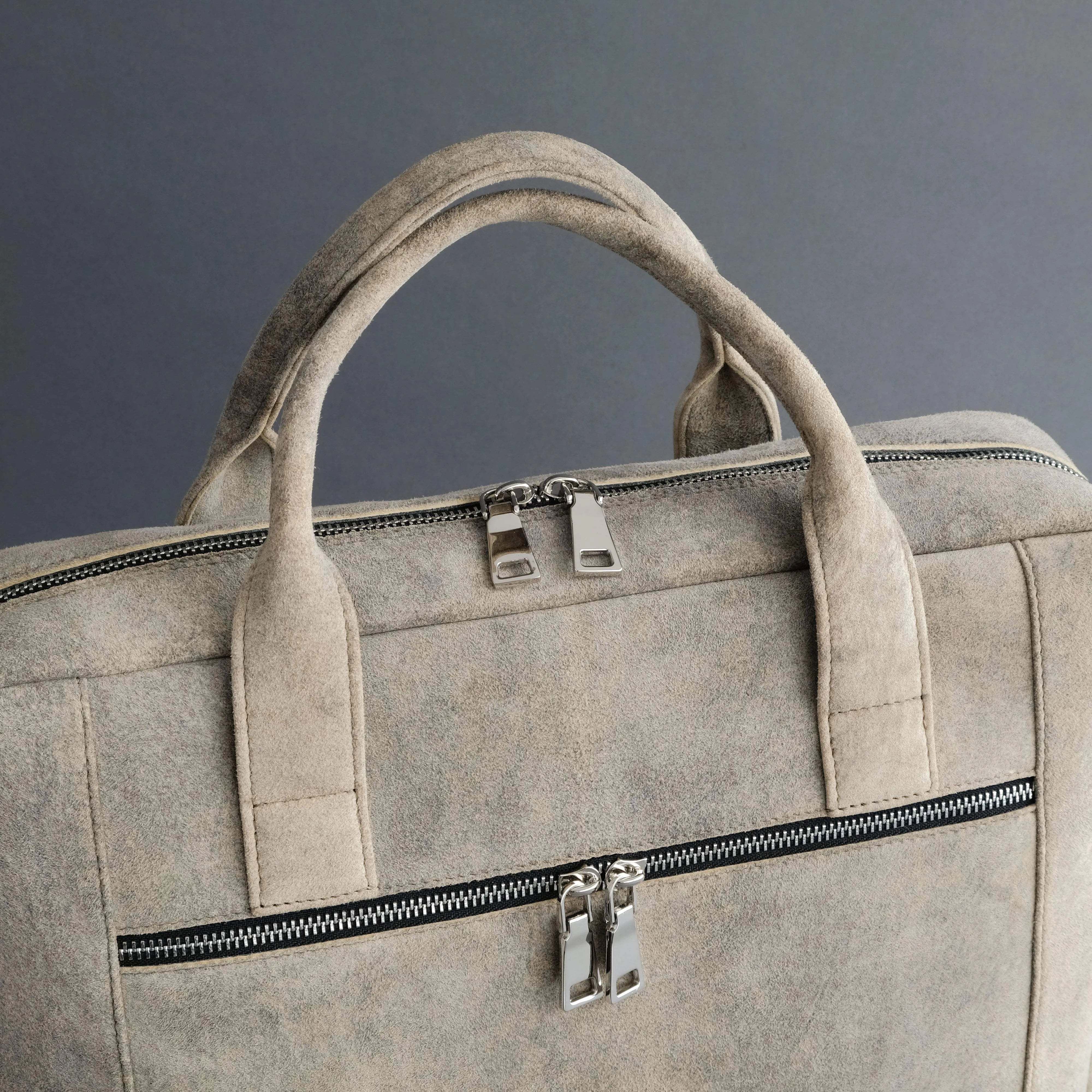 Laptop Carrying Bag Made From Desert Sand Goatskin Suede