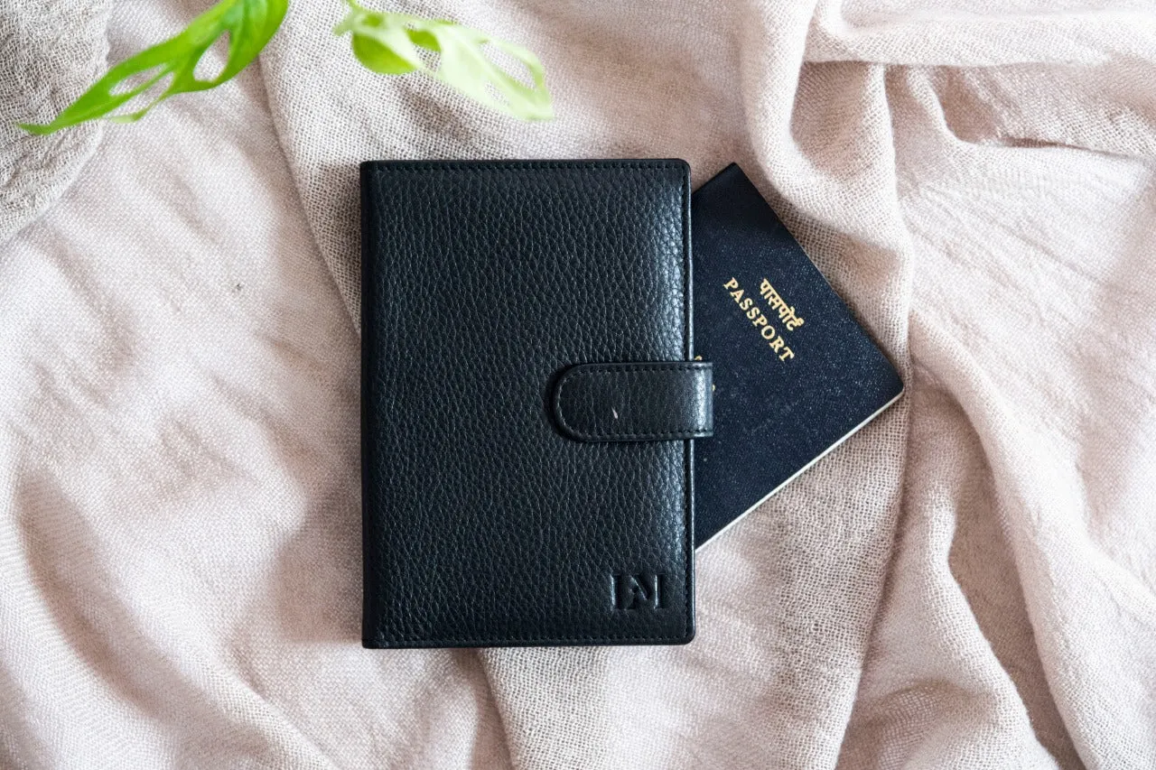 Le Mira 'The Voyager' Genuine Leather Passport Holder