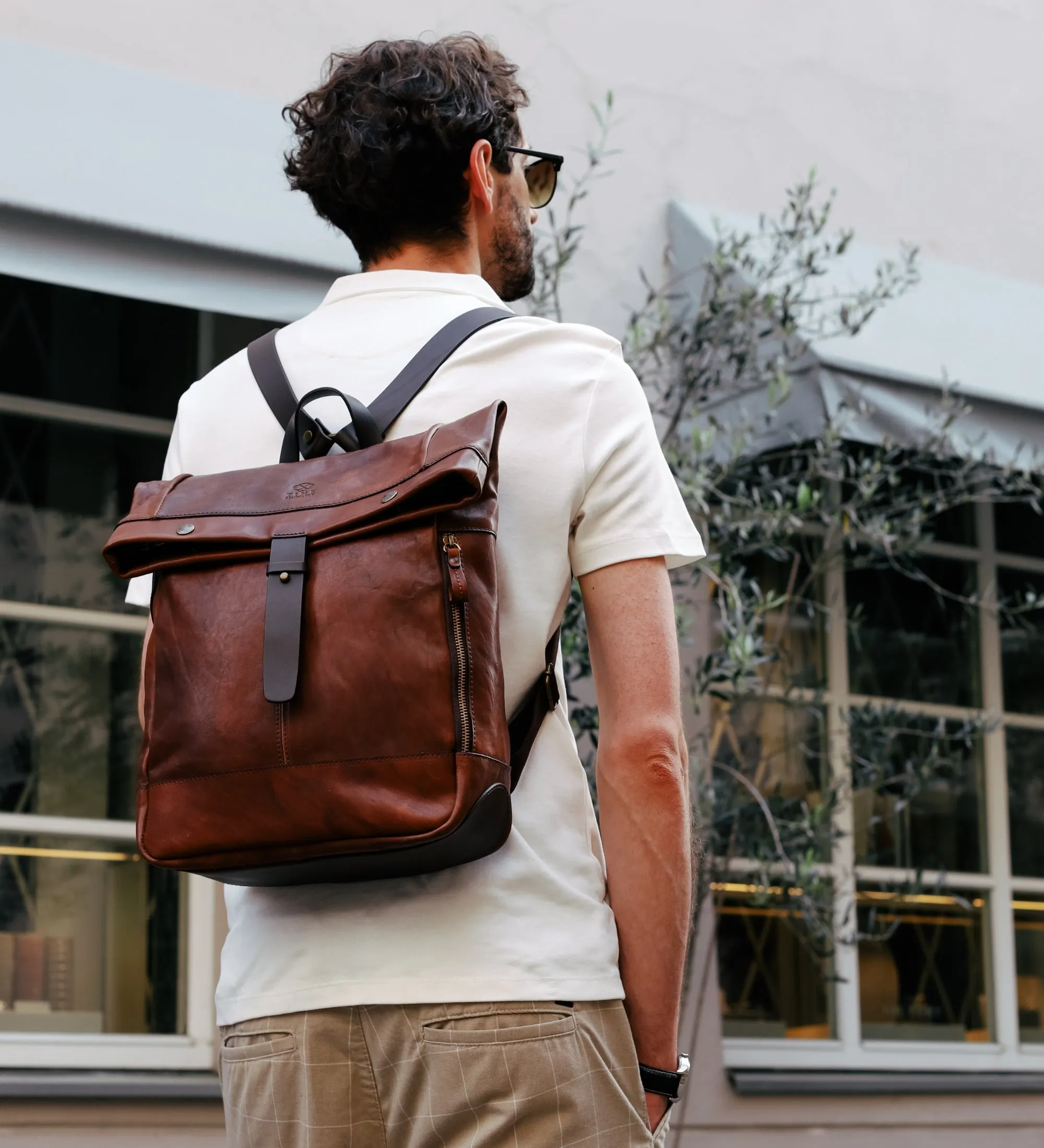 Leather Roll-Top Backpack - The Secret History