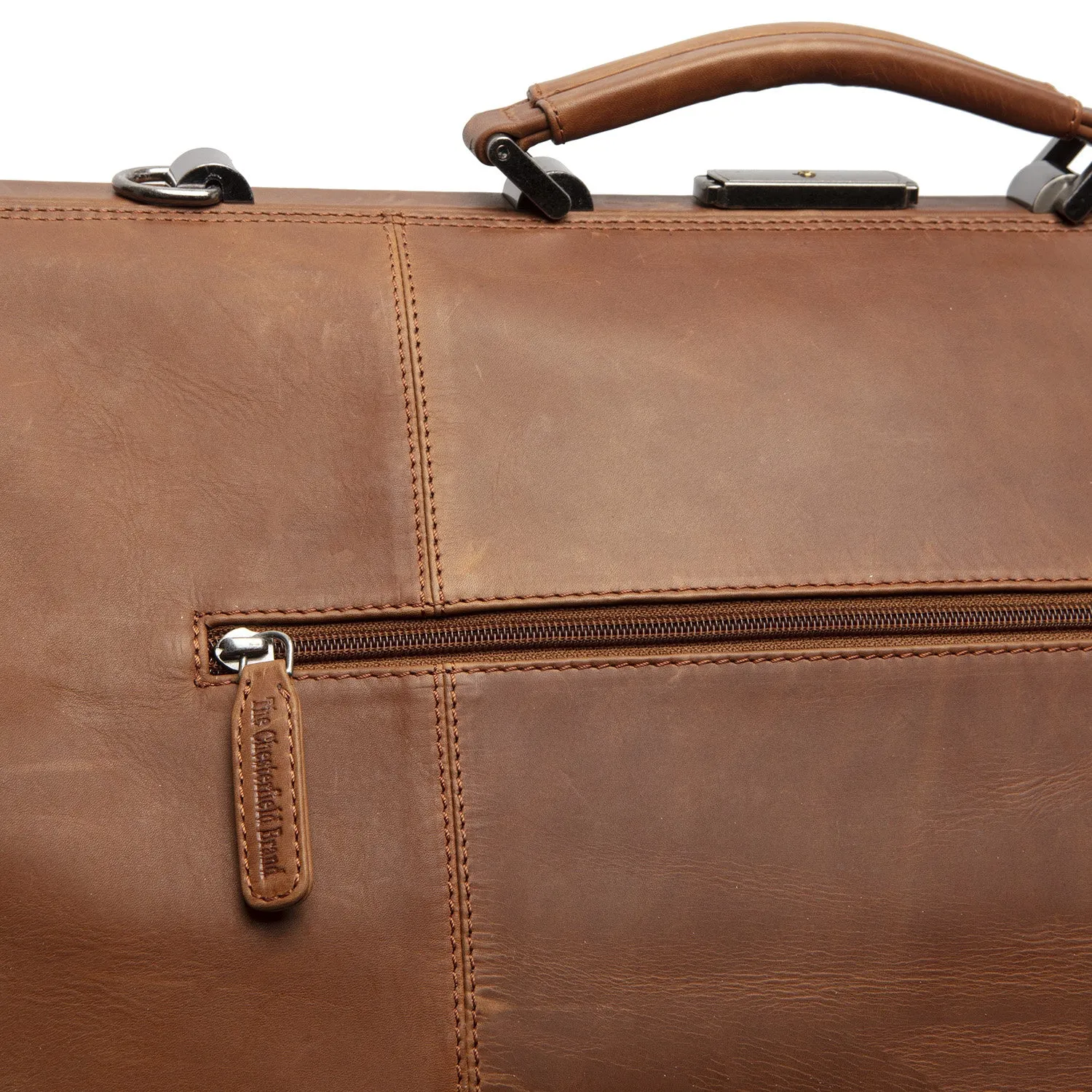 Leather Weekend Bag Cognac Corfu