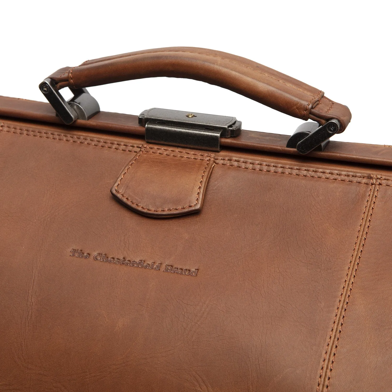 Leather Weekend Bag Cognac Corfu