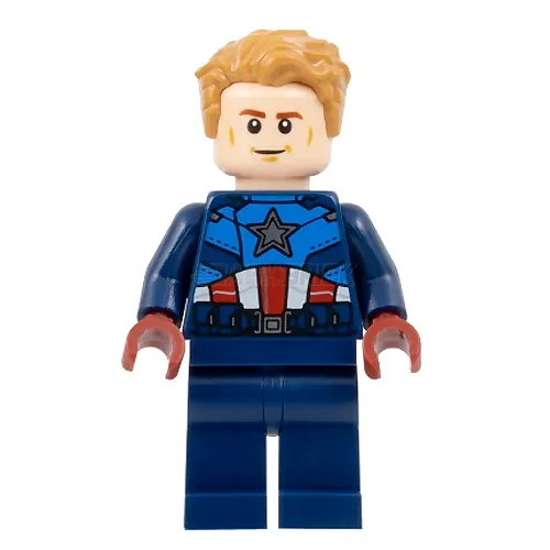 LEGO Minifigure - Captain America - Dark Blue Suit, Dark Red Hands, Hair [MARVEL]