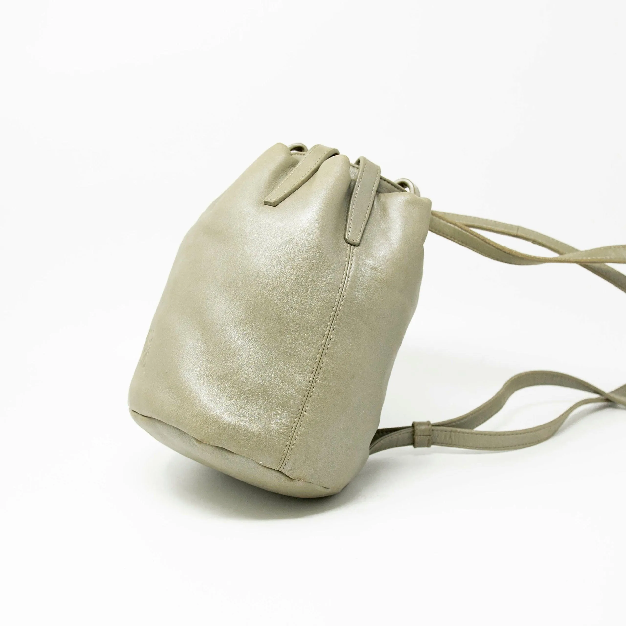 Loewe Vintage Green Mini Drawstring Backpack