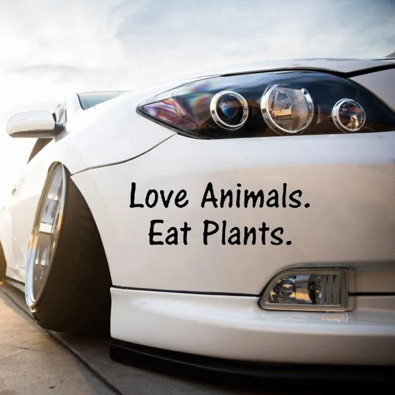 Love Animals Eat Plants 6" Vinyl Sticker, Encourage Compassion Wherever  You Are!