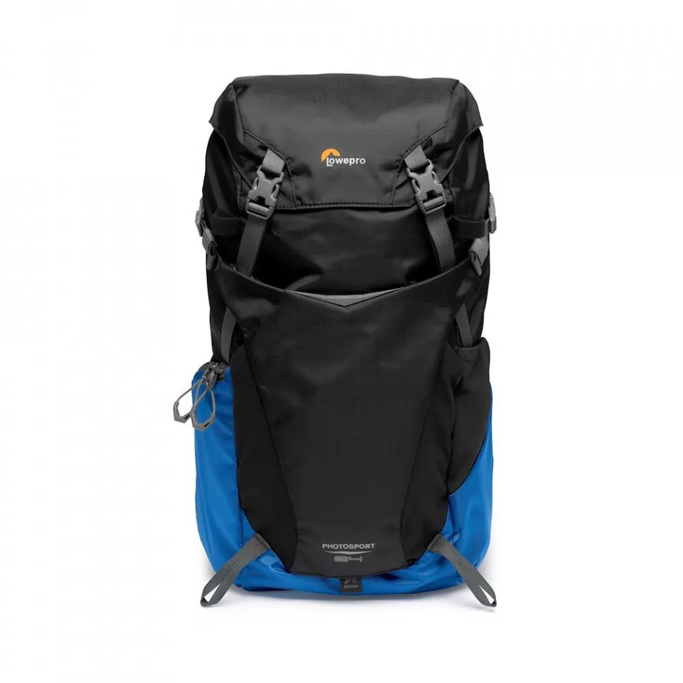 Lowepro PhotoSport BP 24L AW III Lightweight Weather-Resistant CSC Photo Backpack with Removable GearUp Camera Insert for Hiking and Travel (Gray/Blue)