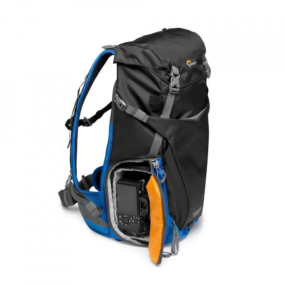 Lowepro PhotoSport BP 24L AW III Lightweight Weather-Resistant CSC Photo Backpack with Removable GearUp Camera Insert for Hiking and Travel (Gray/Blue)