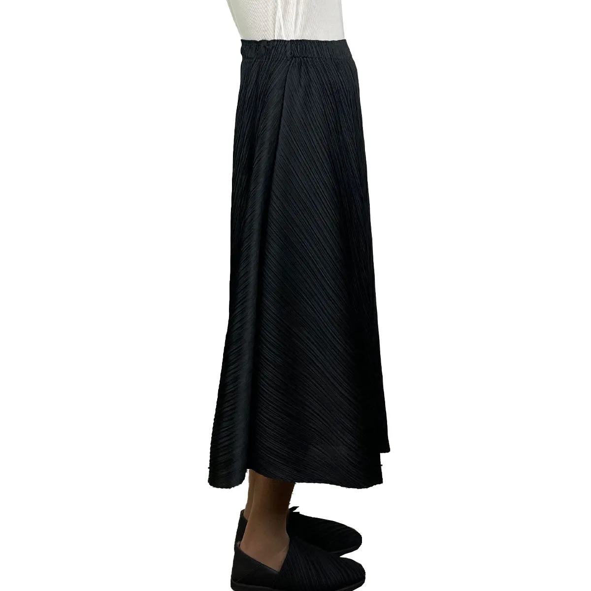 LUSTER PLEATS FLARE SKIRT