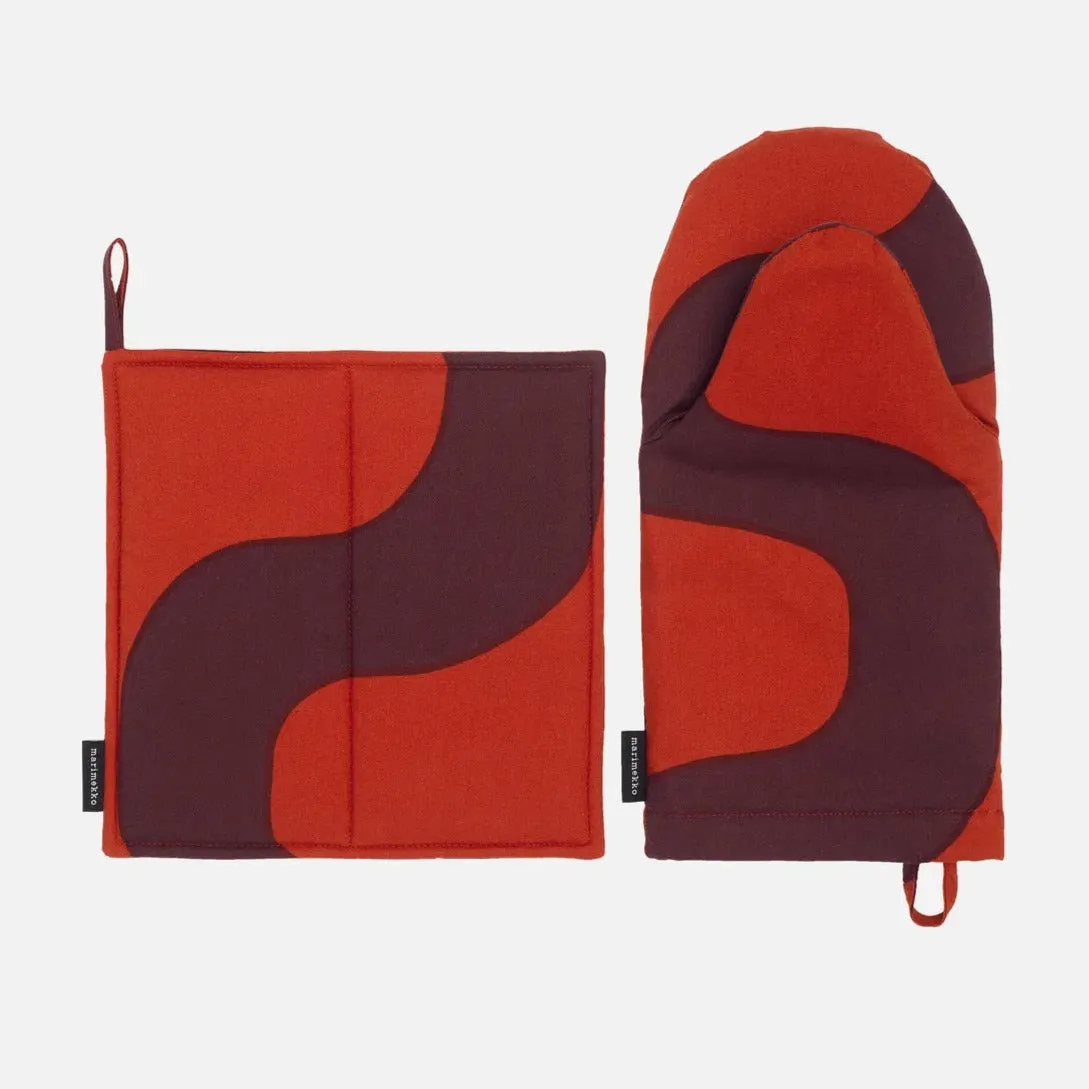 Marimekko Seireeni Oven Mitt & Pot Holder Set