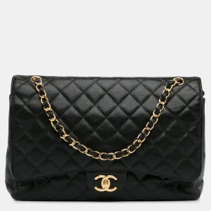 Maxi Classic Caviar Double Flap