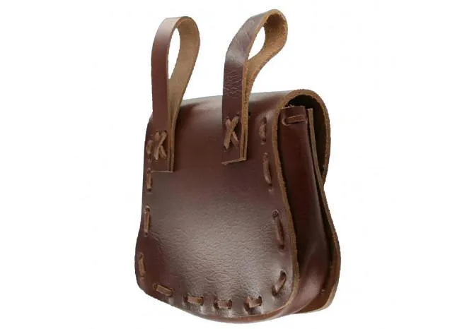 Medieval Leather Hide Festival Pouch Bag