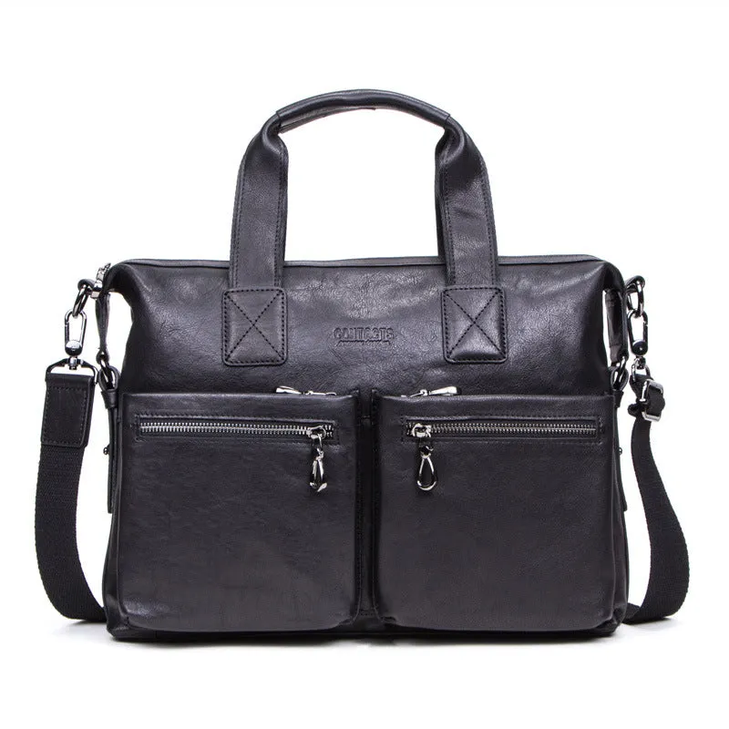 Men Leather Laptop Bag,Mens Leather Briefcase, Leather Shoulder Satchel Bag, Messenger Bag, Gift for Him 2945