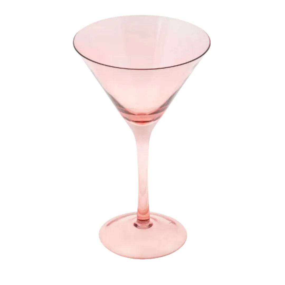 Mid Century Martini Glass Blush