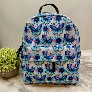 Mini Backpack - Blue Teal Butterfly