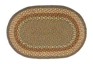 Mustard/Ivory Braided Rug In Different Sizes