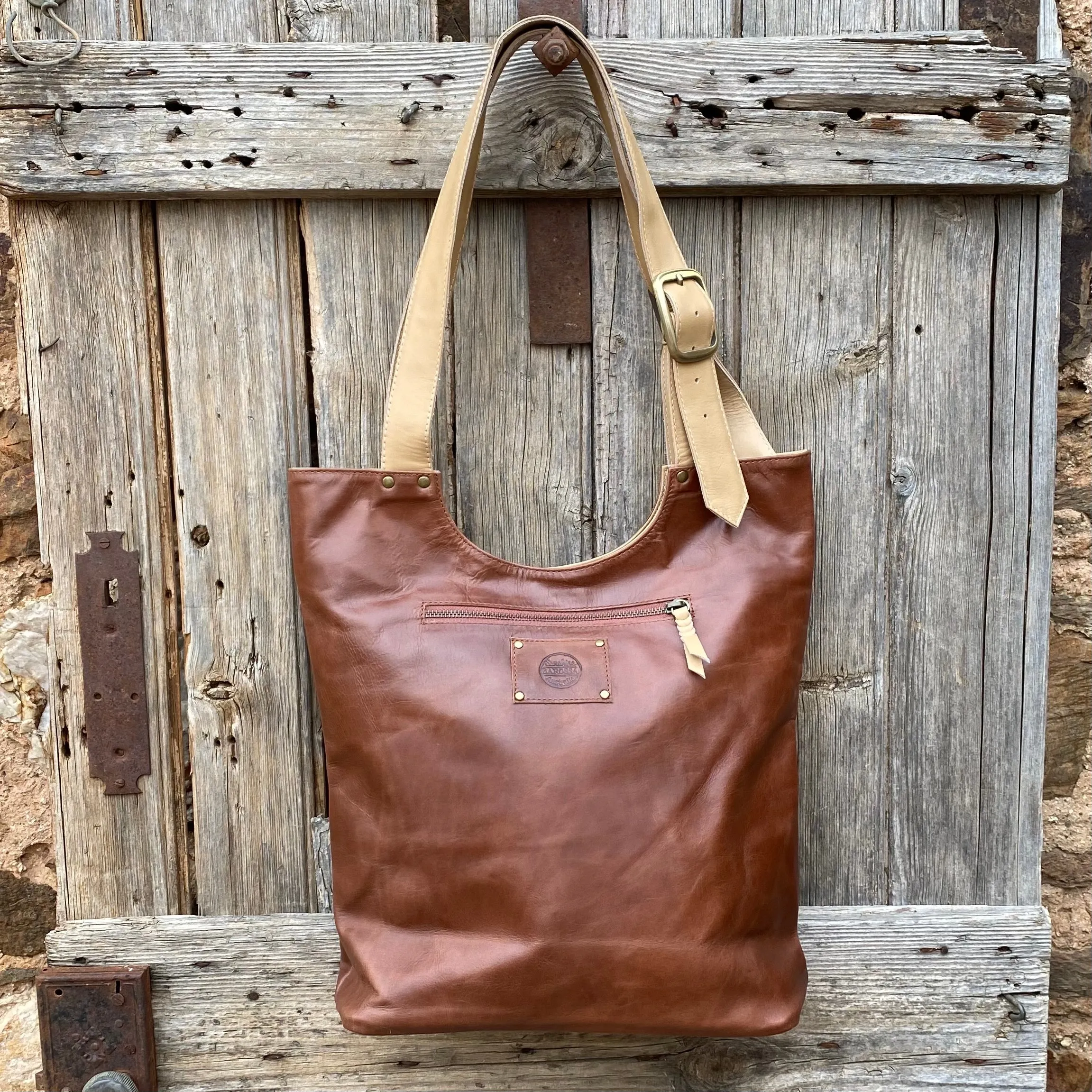 My Everyday Buckle Leather Tote