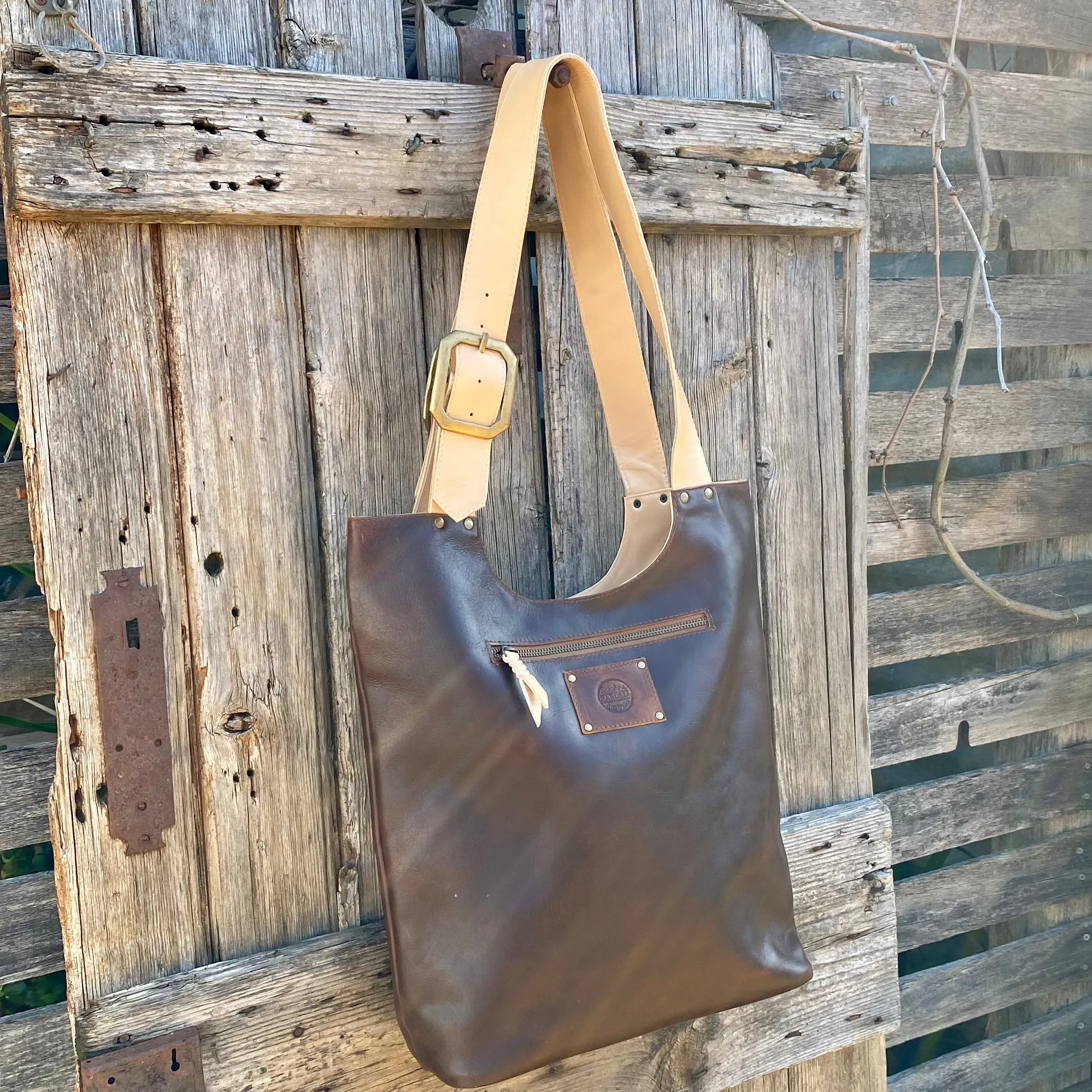 My Everyday Buckle Leather Tote