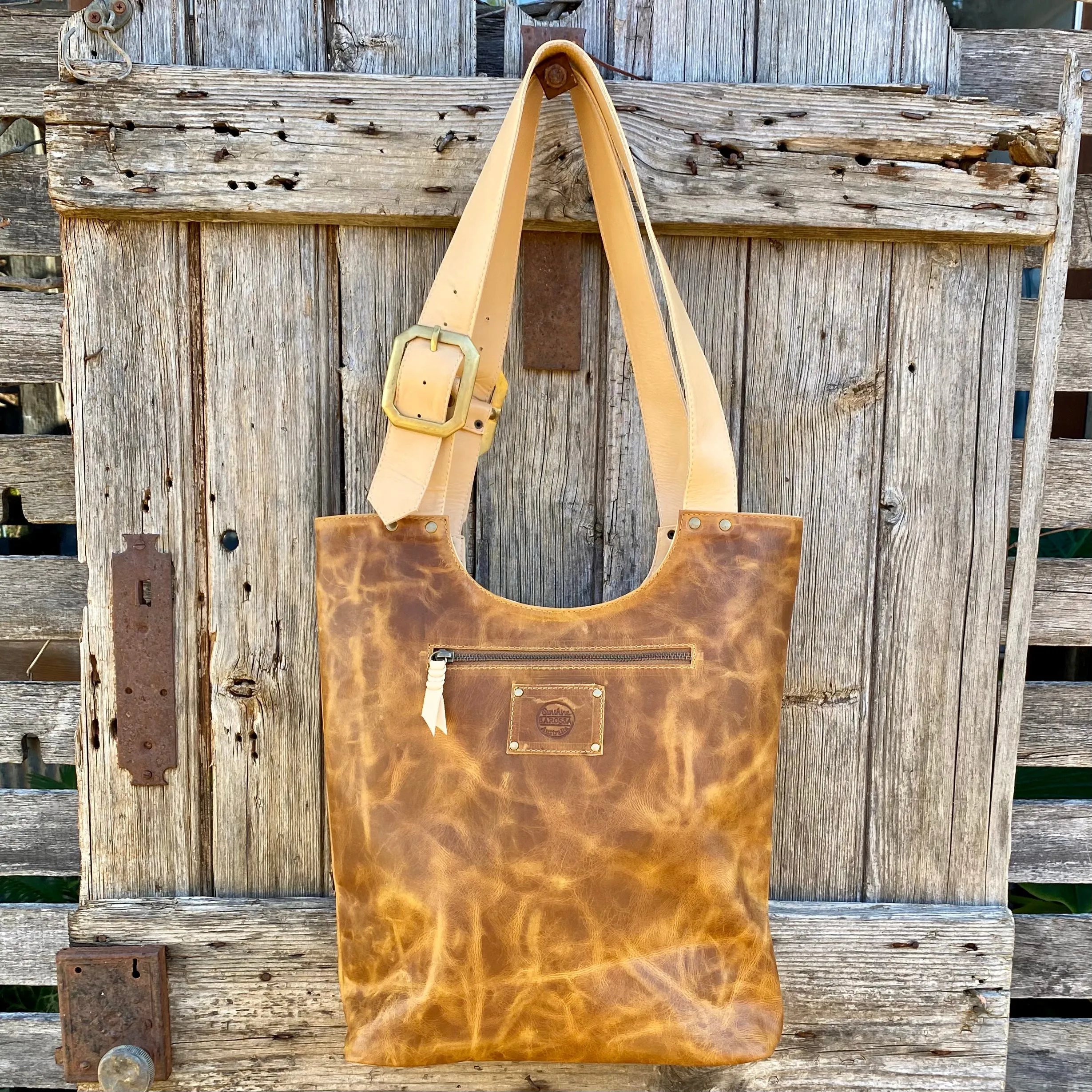 My Everyday Buckle Leather Tote