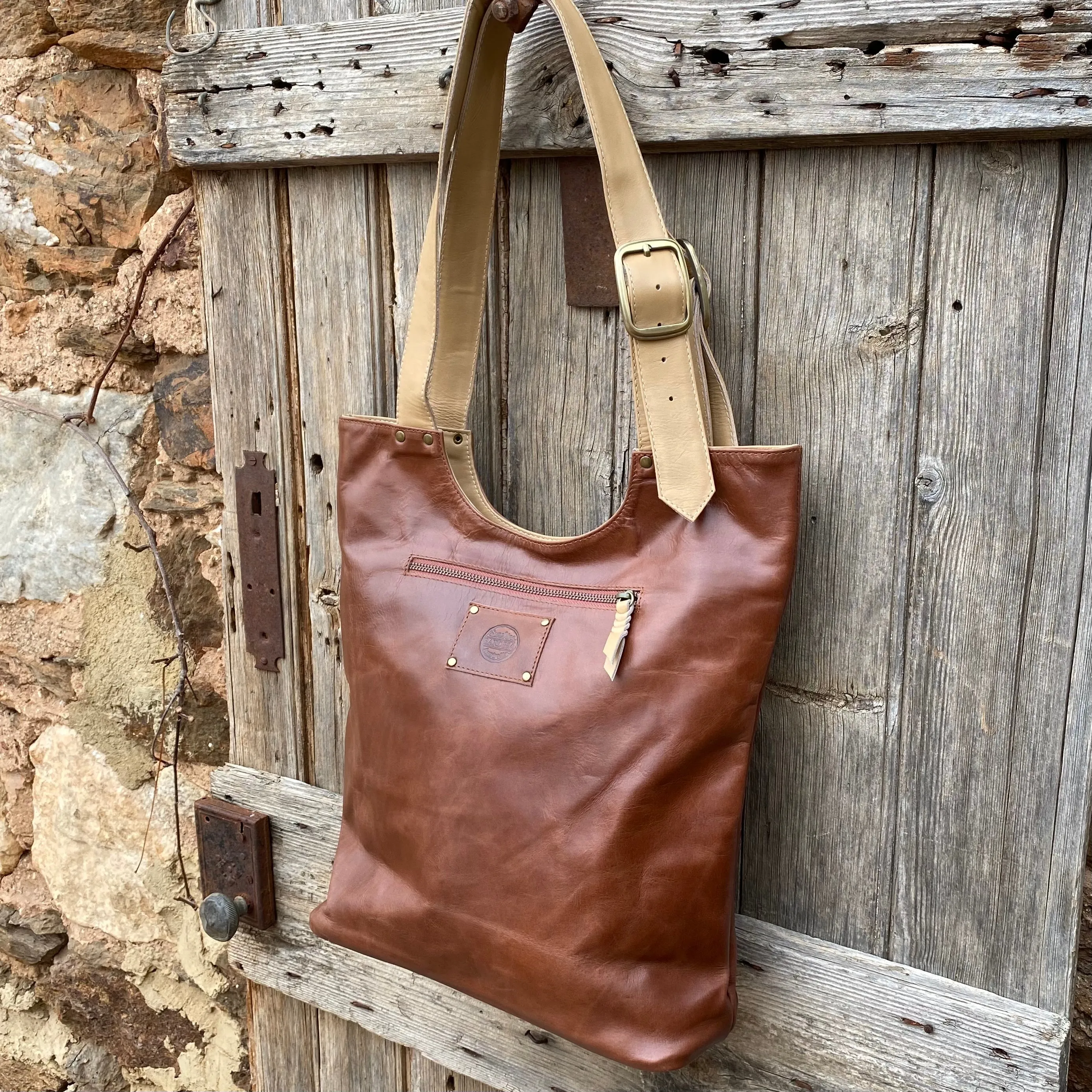 My Everyday Buckle Leather Tote