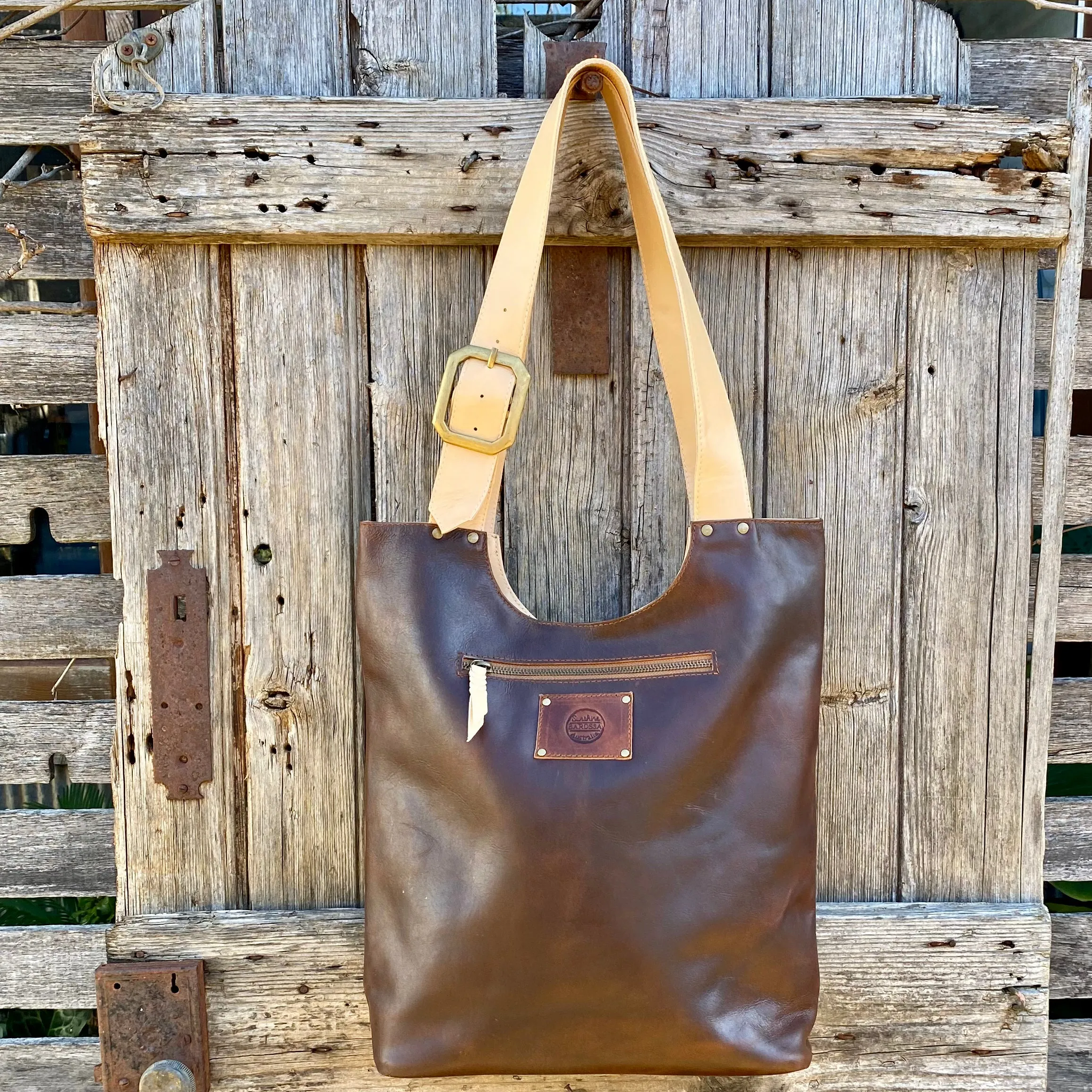 My Everyday Buckle Leather Tote