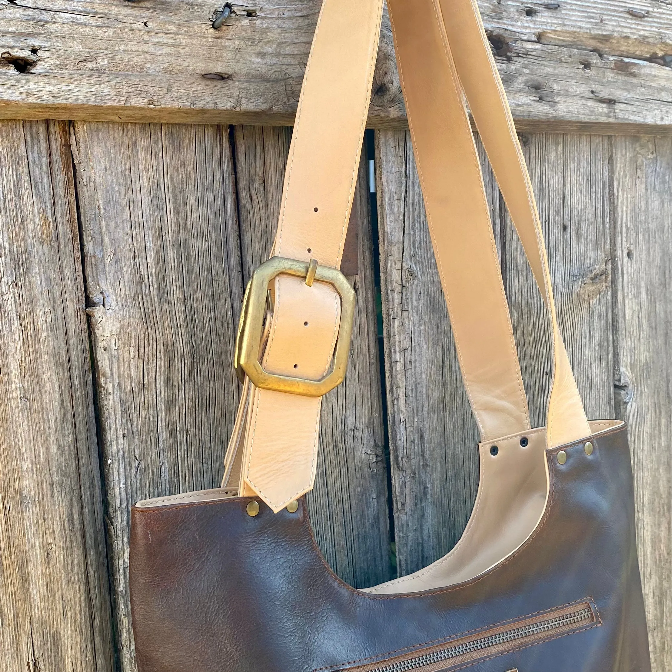 My Everyday Buckle Leather Tote