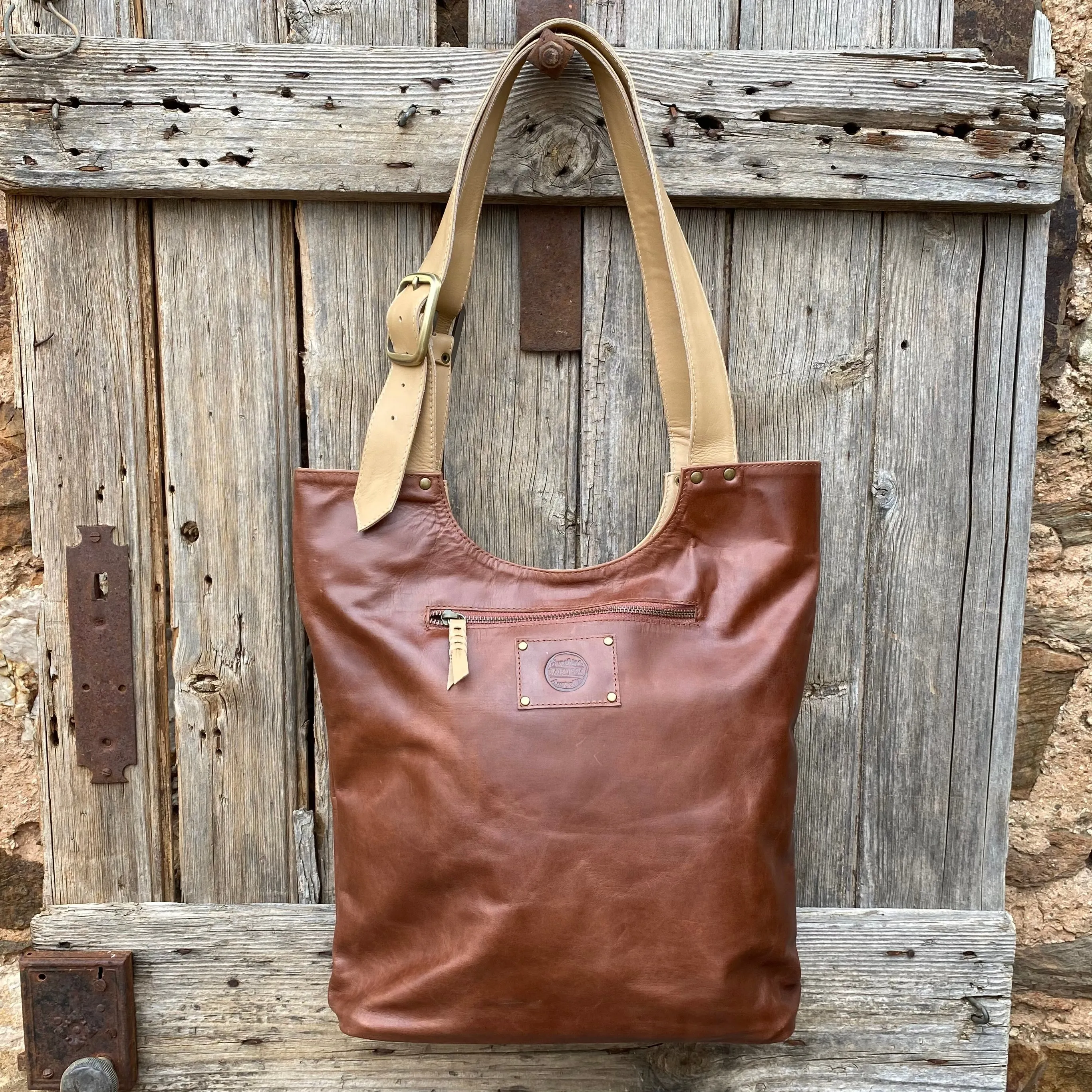 My Everyday Buckle Leather Tote