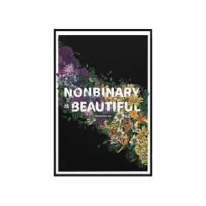 Nonbinary Is Beautiful Framed Print