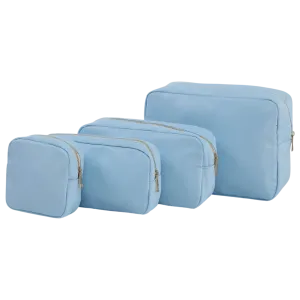 Nylon Cosmetic Bags in Light Blue