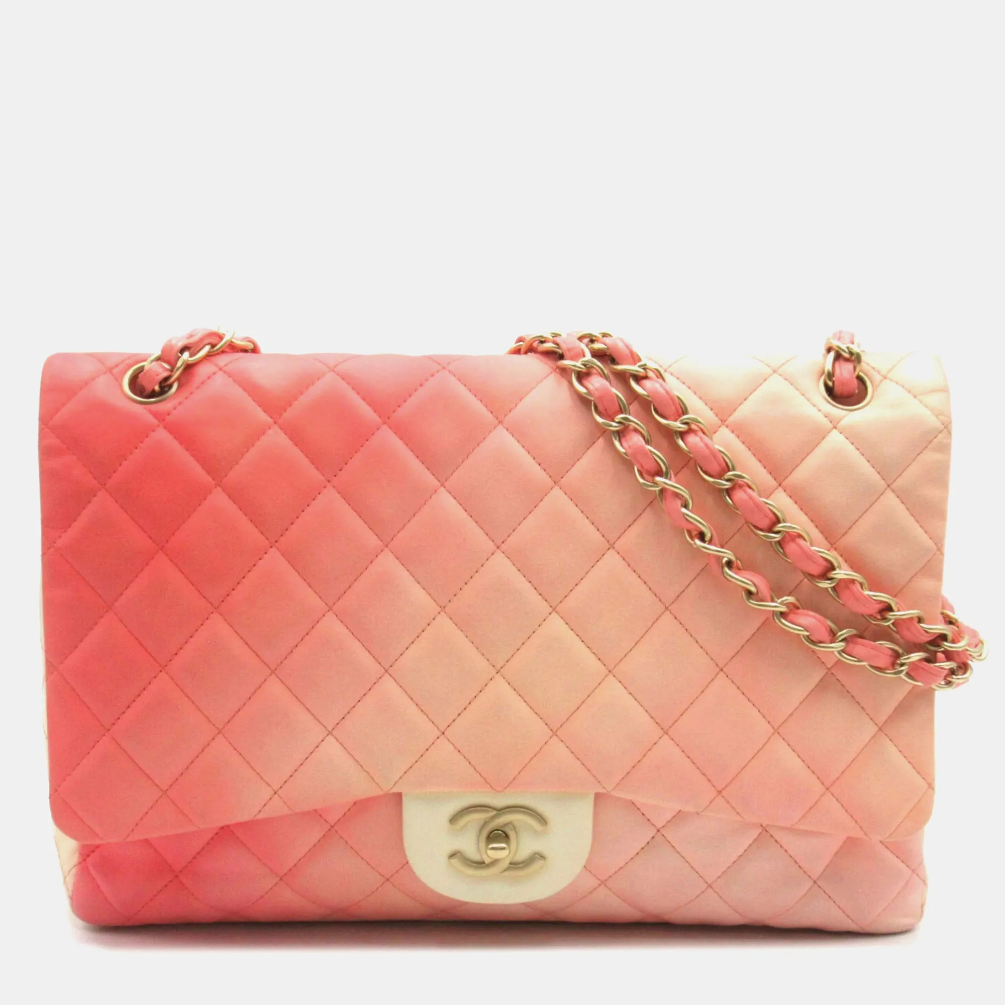 Ombre Quilted Leather Maxi Classic Single Flap Bag