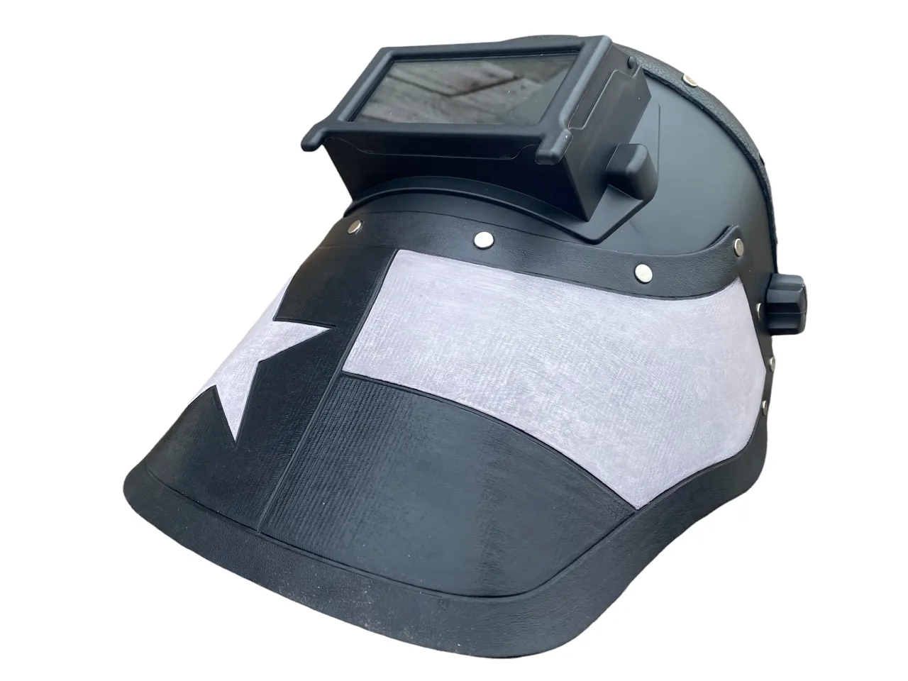 Outlaw Leather - Welding Hood - Texas B/W