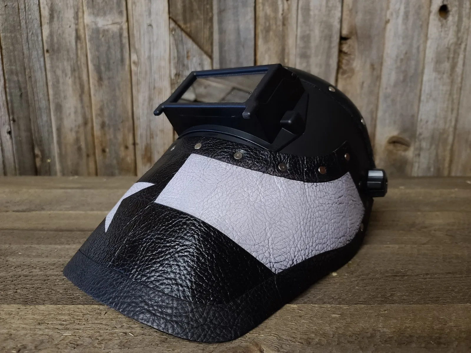 Outlaw Leather - Welding Hood - Texas B/W