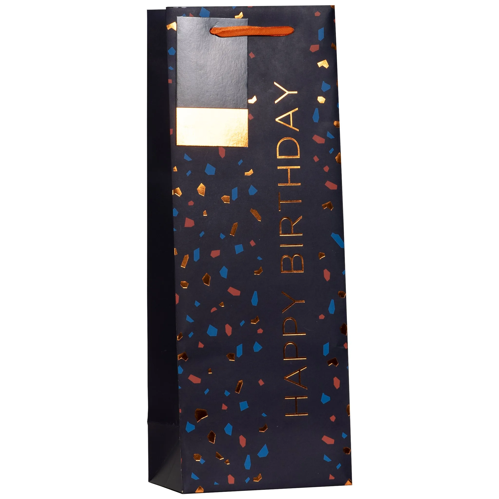 Partisan Blue Confetti Gift Bag M/L & Bottle