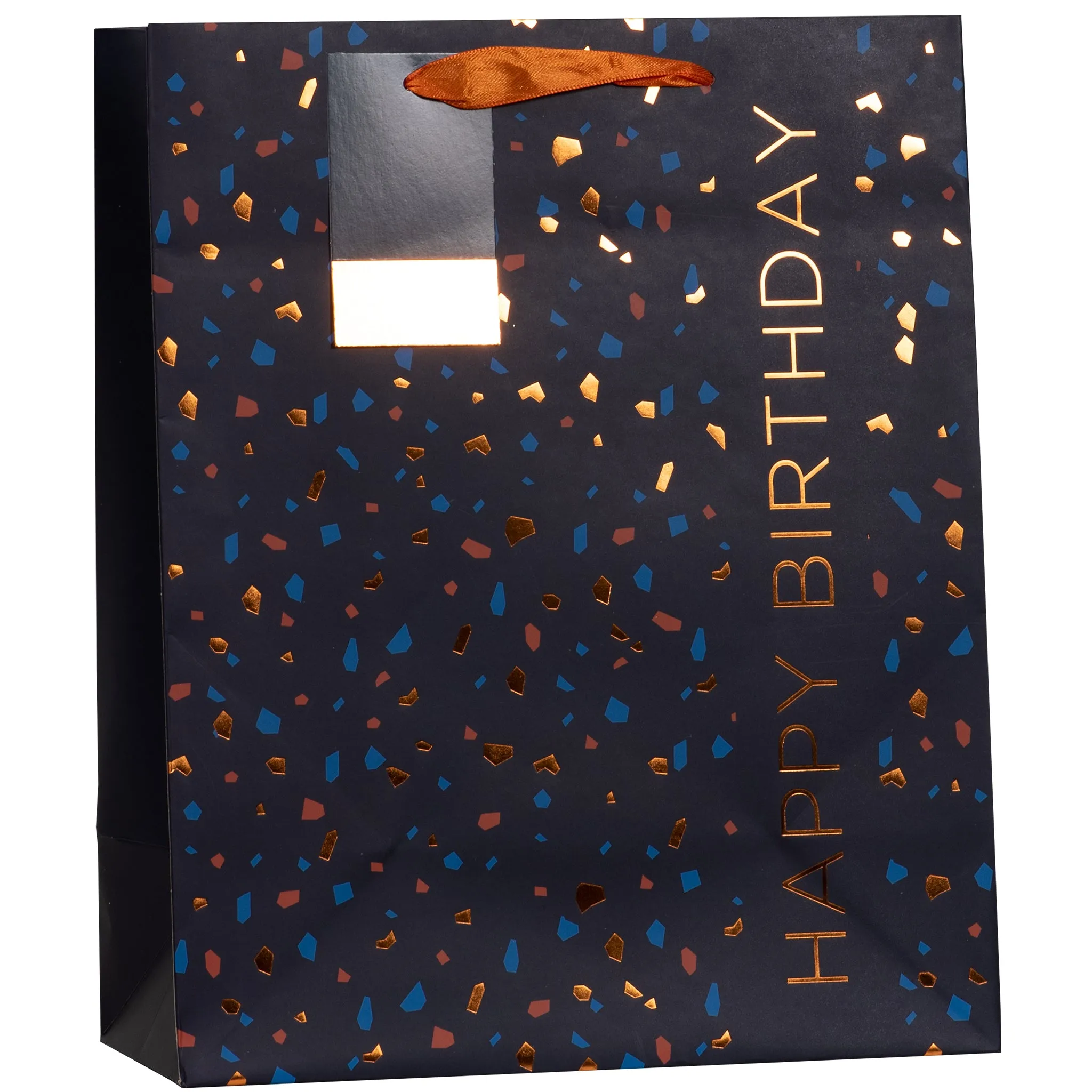 Partisan Blue Confetti Gift Bag M/L & Bottle