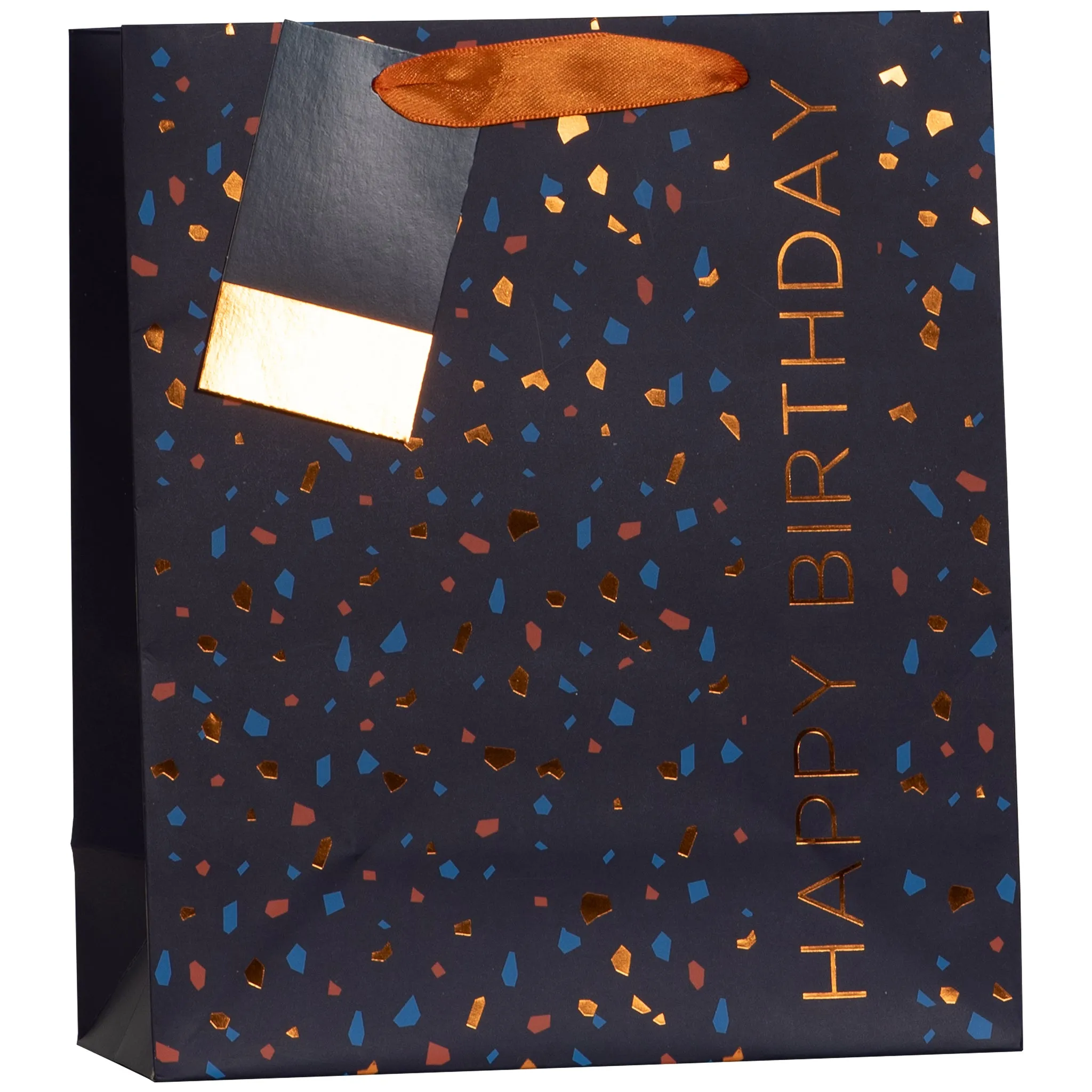 Partisan Blue Confetti Gift Bag M/L & Bottle