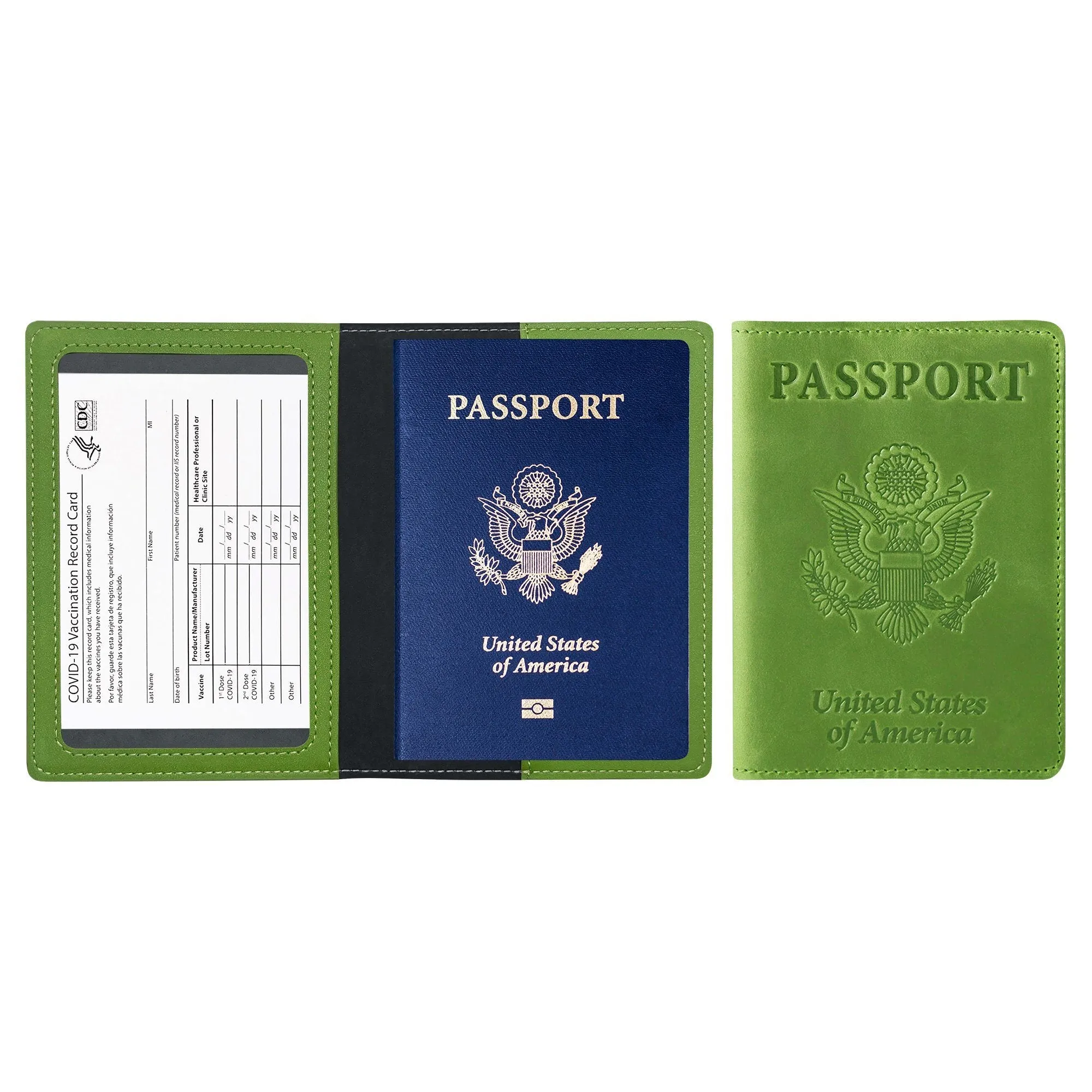 Passport Holder with Vaccination Card Protector